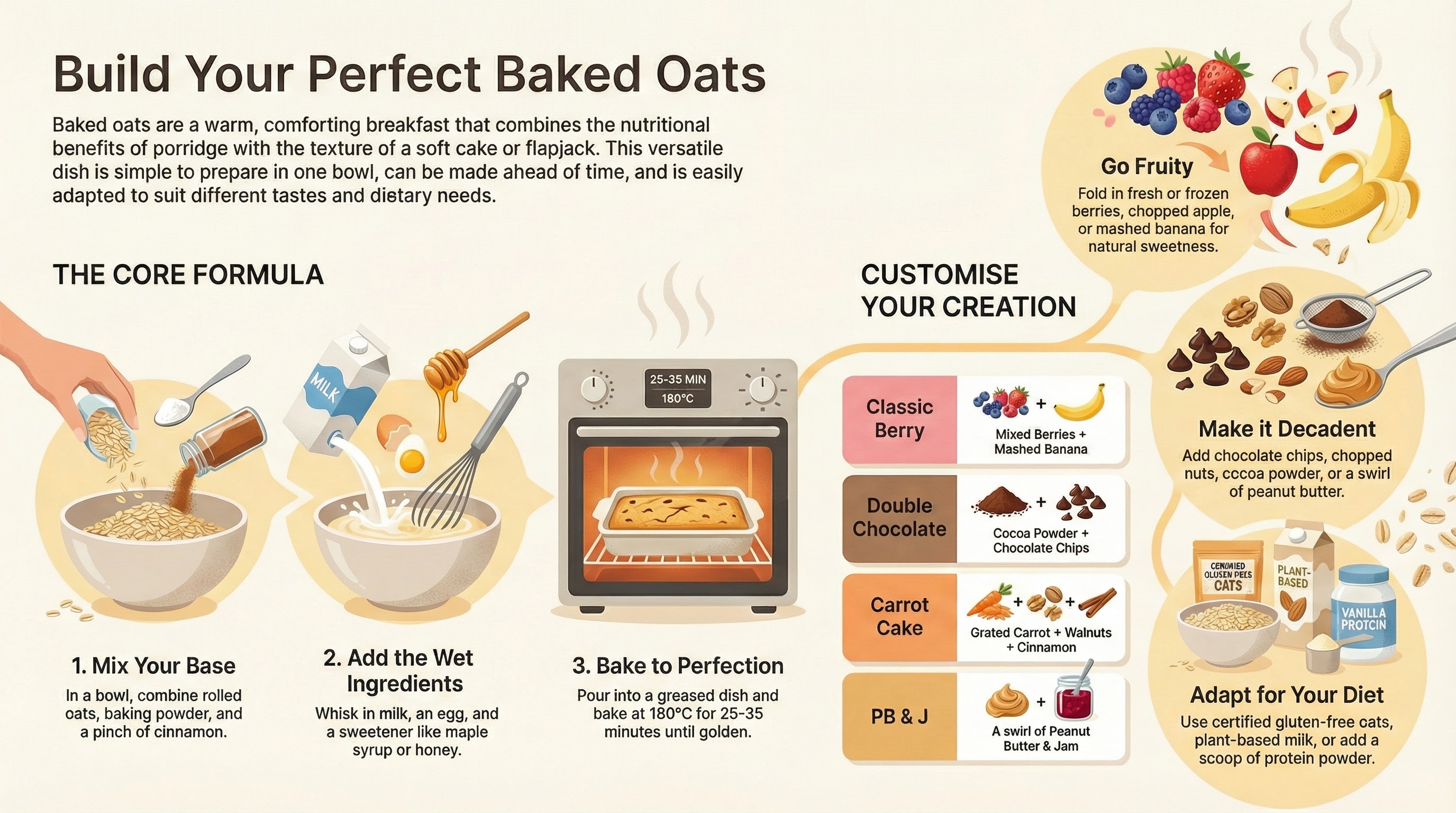 Fluffy baked oats with berries - Slimming World friendly breakfast that tastes like cake