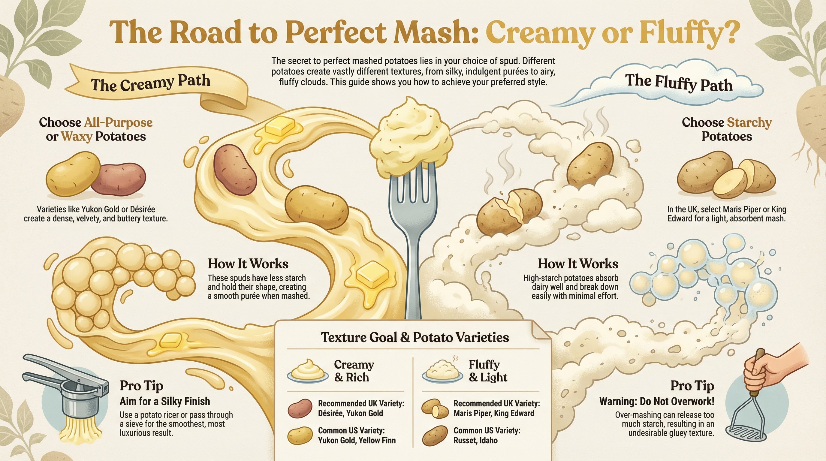 Mashed potatoes tools and technique